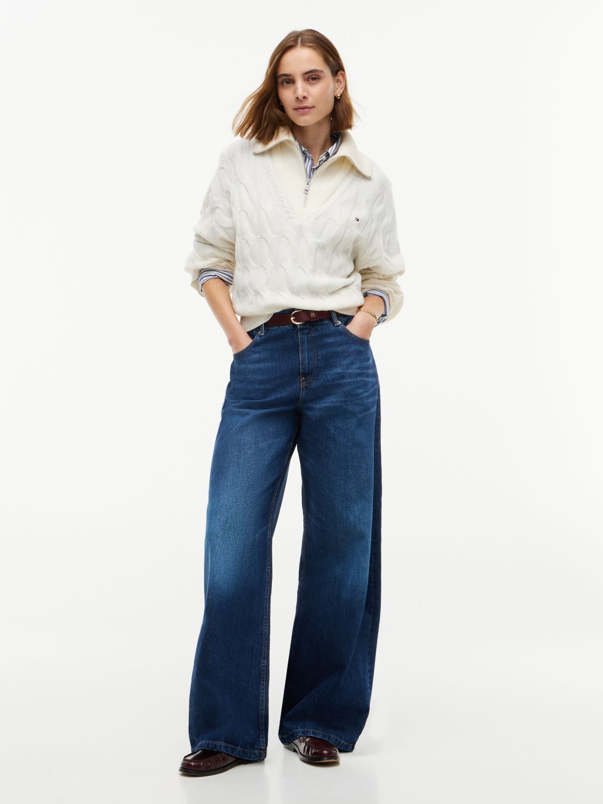 Indie High Rise Wide Jeans — Blue