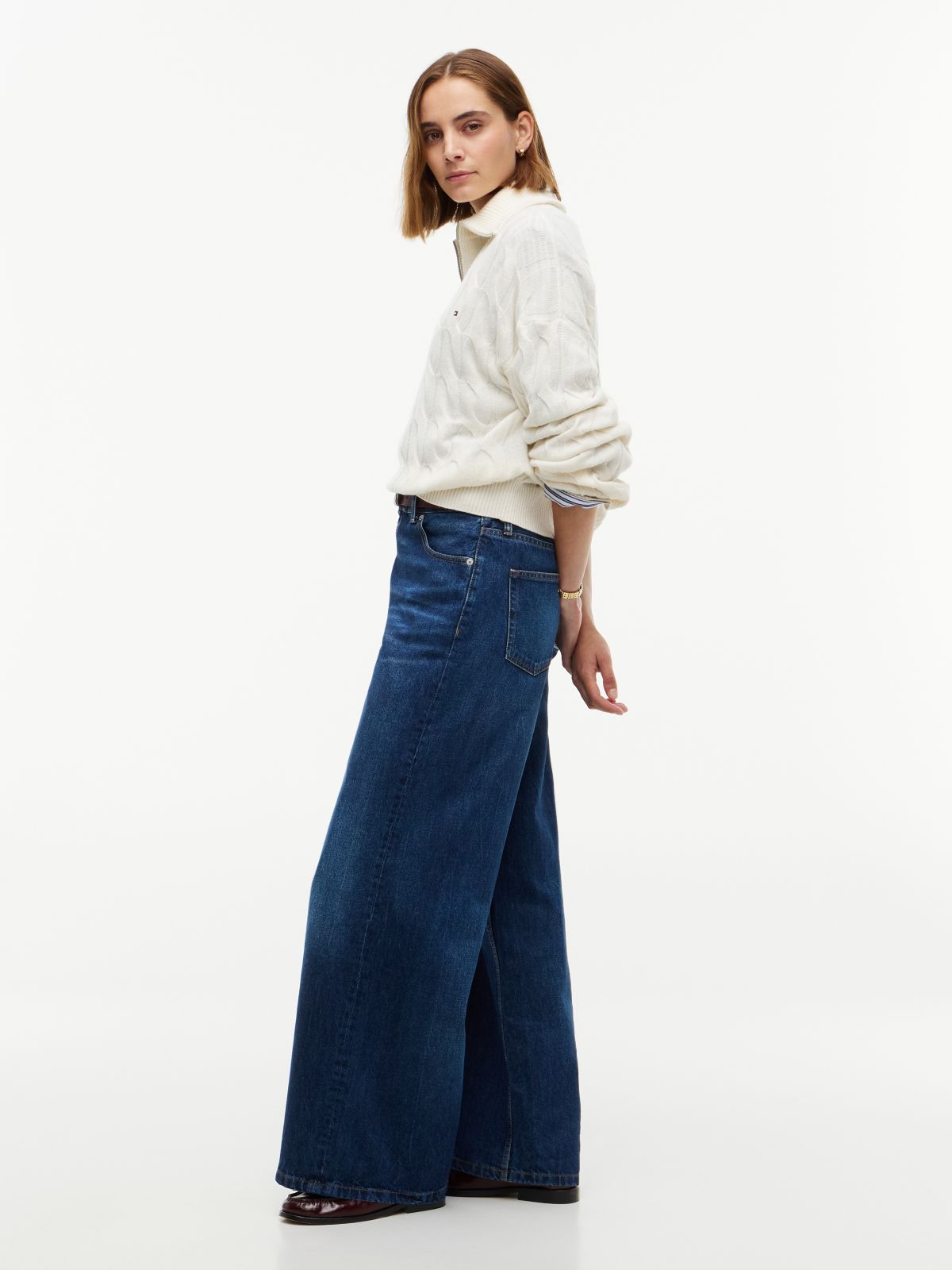 Indie High Rise Wide Jeans — Blue