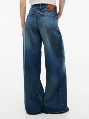 blue indie high rise '70s wide jeans for women tommy hilfiger