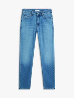 Faded Mid Rise Slim Jeans — Blue 5