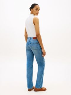 Claire High Rise Wide Whiskered Jeans — Blue 4