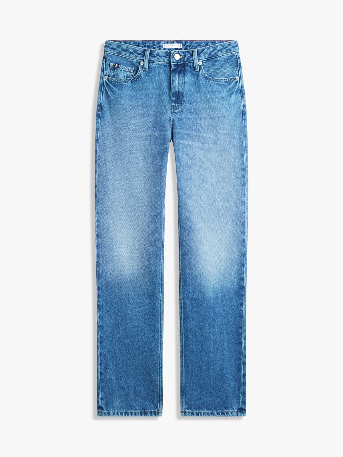 Claire High Rise Wide Whiskered Jeans — Blue