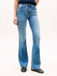 Mid Rise Flared Leg Jeans — Blue 2