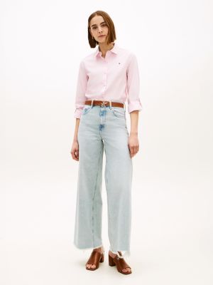 blue 70s high rise wide leg jeans for women tommy hilfiger