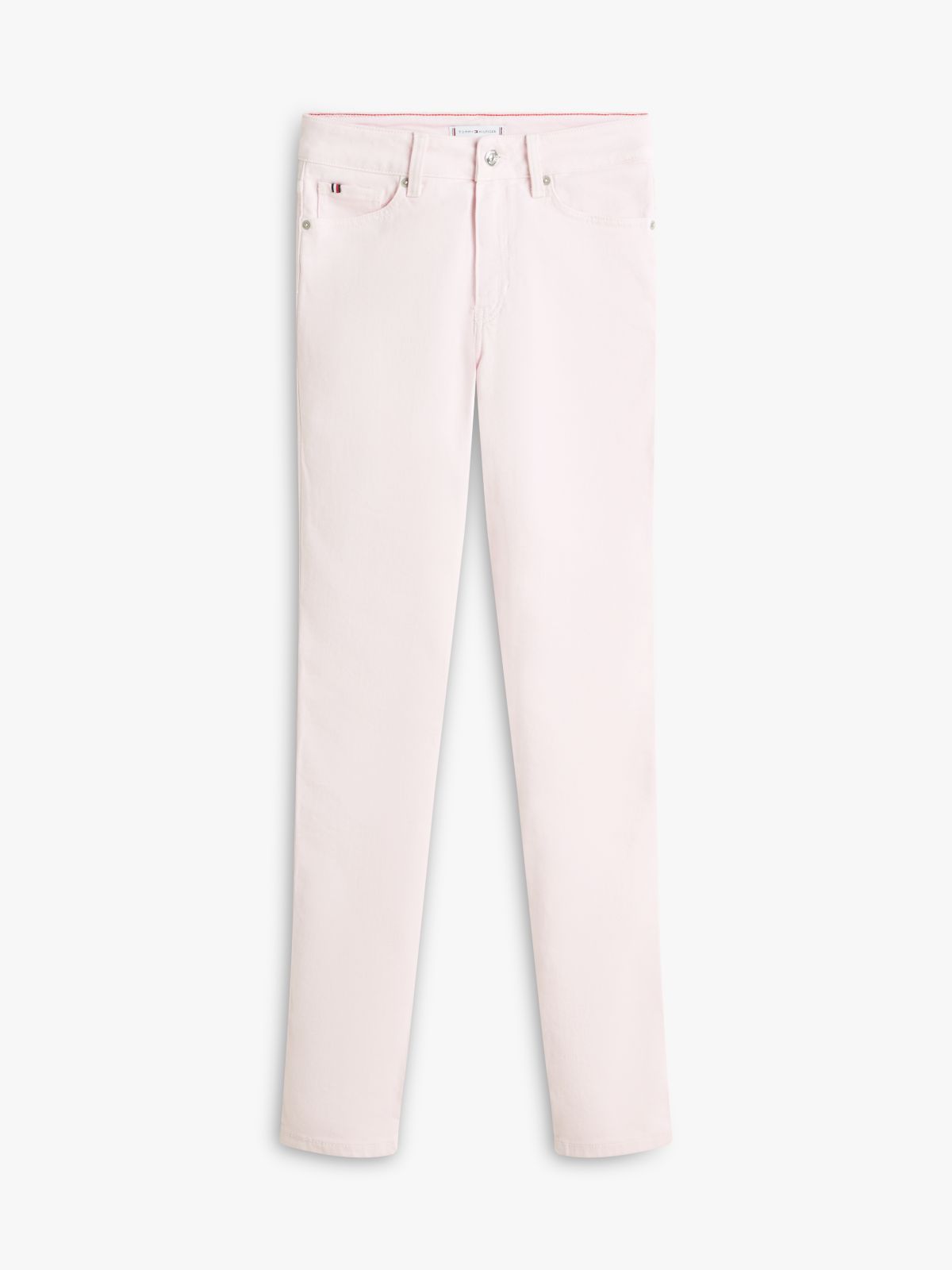 Mid Rise Slim Jeans — Pink