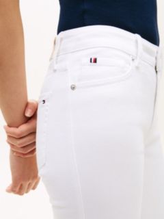 Mid Rise Slim Jeans — White 3