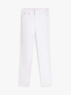 Mid Rise Slim Jeans — White 5
