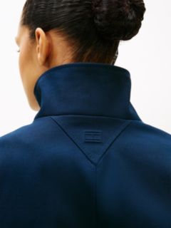 Logo Appliqué Oversized Bomber Jacket — Blue 2
