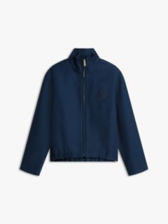 Logo Appliqué Oversized Bomber Jacket — Blue 5