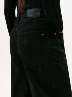 Mid Rise Barrel Leg Black Jeans — Black 3