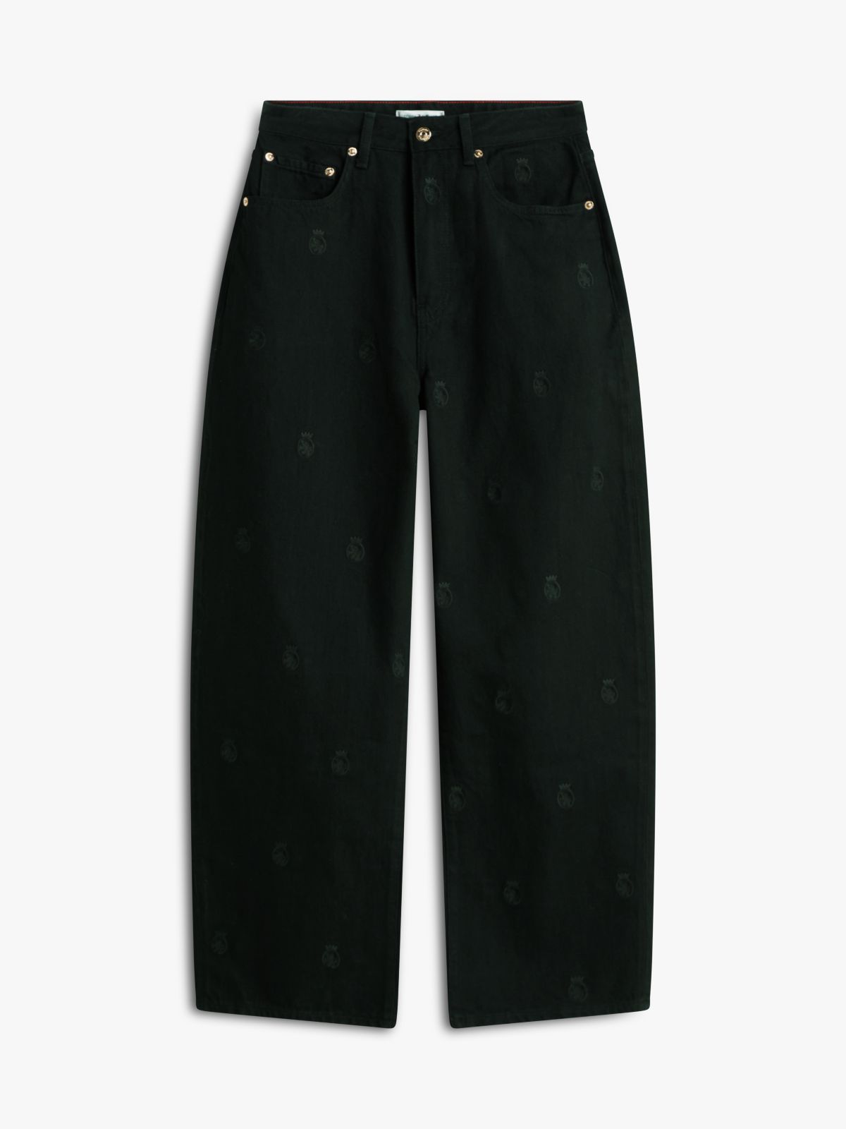 Mid Rise Barrel Leg Black Jeans — Black