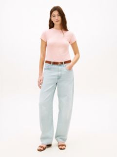 Textured Slim T-Shirt — Pink 3