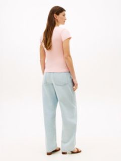 Textured Slim T-Shirt — Pink 4