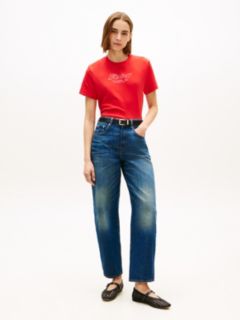 Logo Interlock Knit T-Shirt — Orange 3