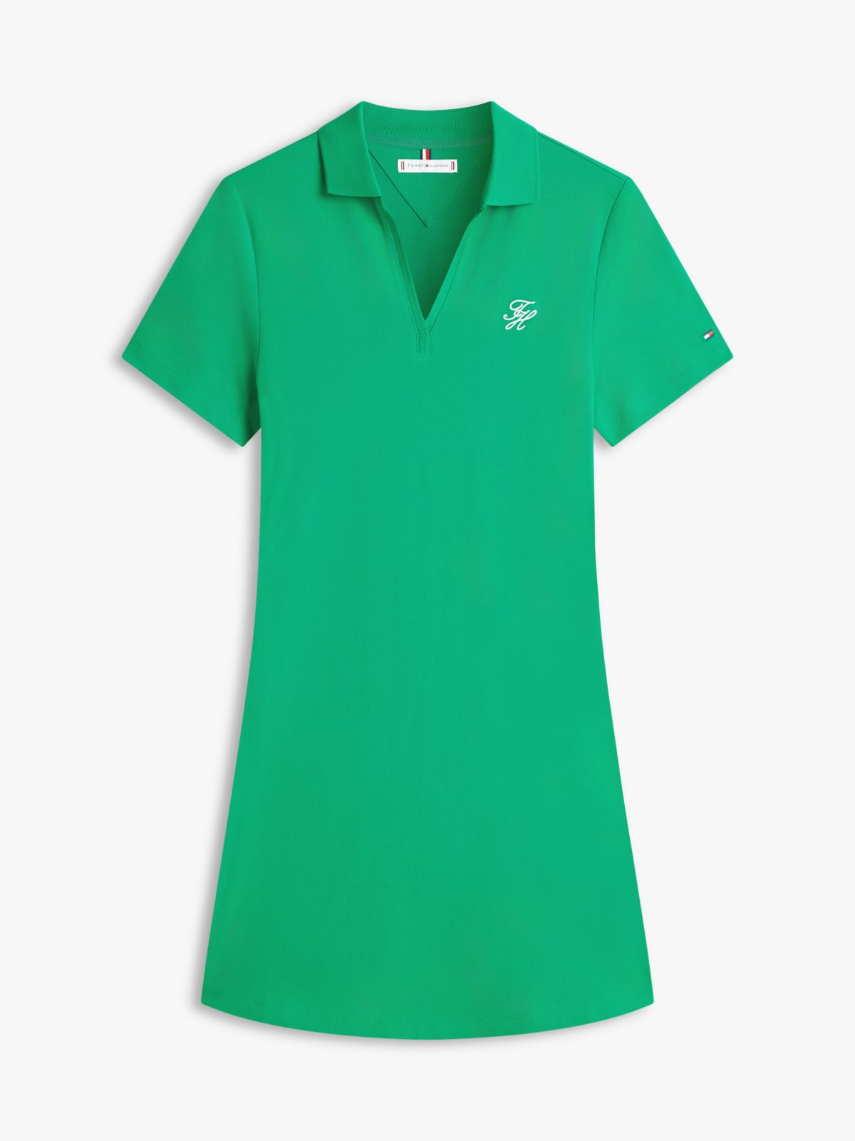 1985 Logo Embroidery Mini Polo Dress — Green