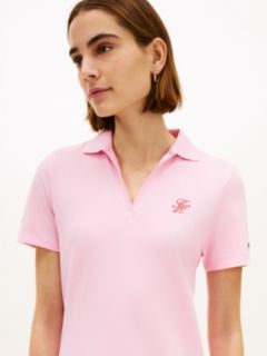 1985 Logo Embroidery Mini Polo Dress — Pink 3