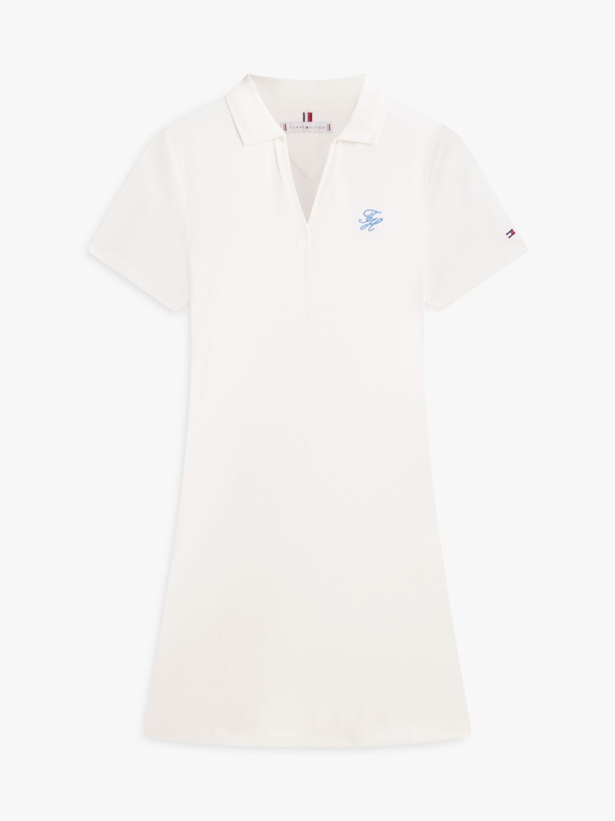 1985 Logo Embroidery Mini Polo Dress — White
