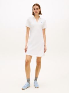 1985 Logo Embroidery Mini Polo Dress — White 1