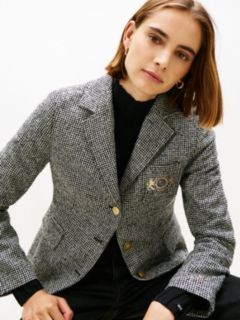 Festive Slim Fit Houndstooth Wool Blend Blazer — Multi 2