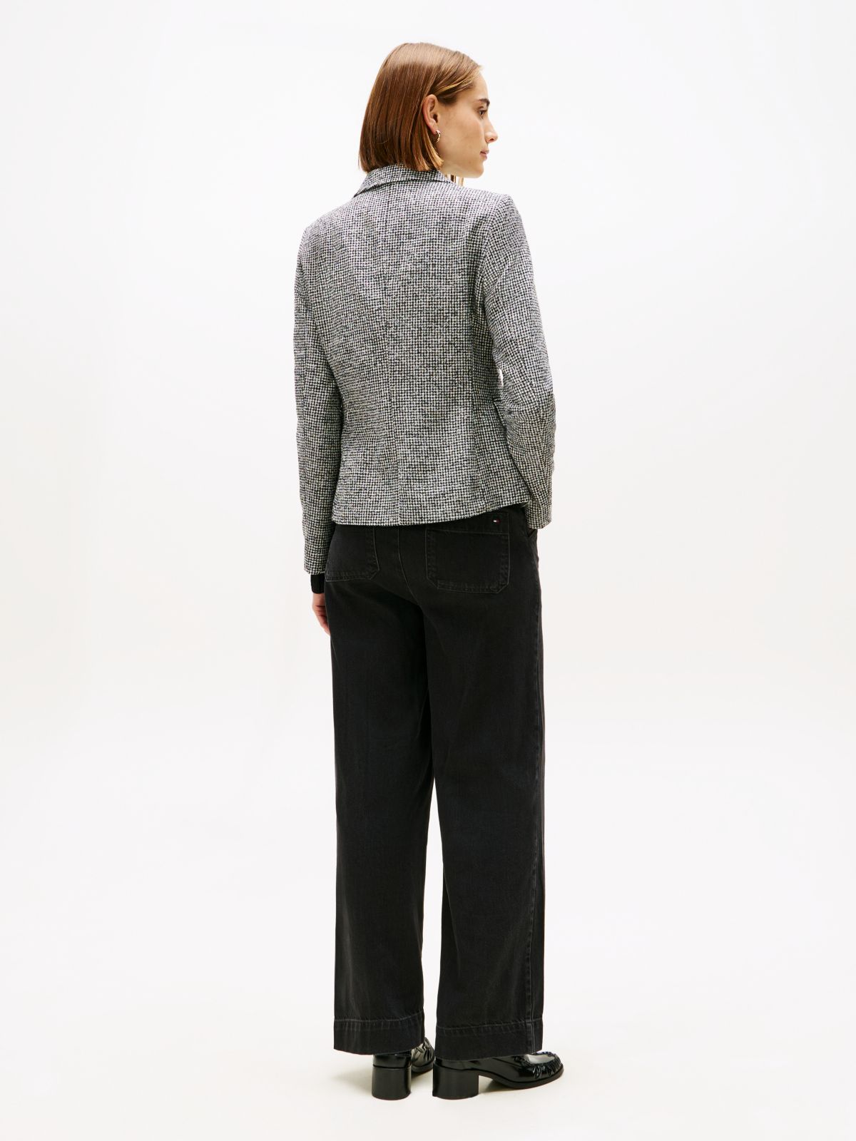 Festive Slim Fit Houndstooth Wool Blend Blazer — Multi