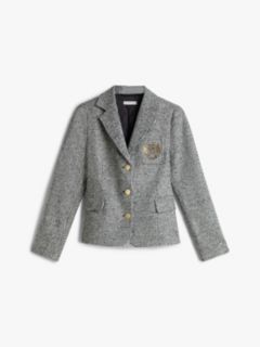 Festive Slim Fit Houndstooth Wool Blend Blazer — Multi 5