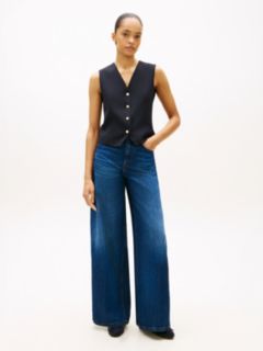 Timeless Wool Blend Gold-Tone Button Waistcoat — Blue 3