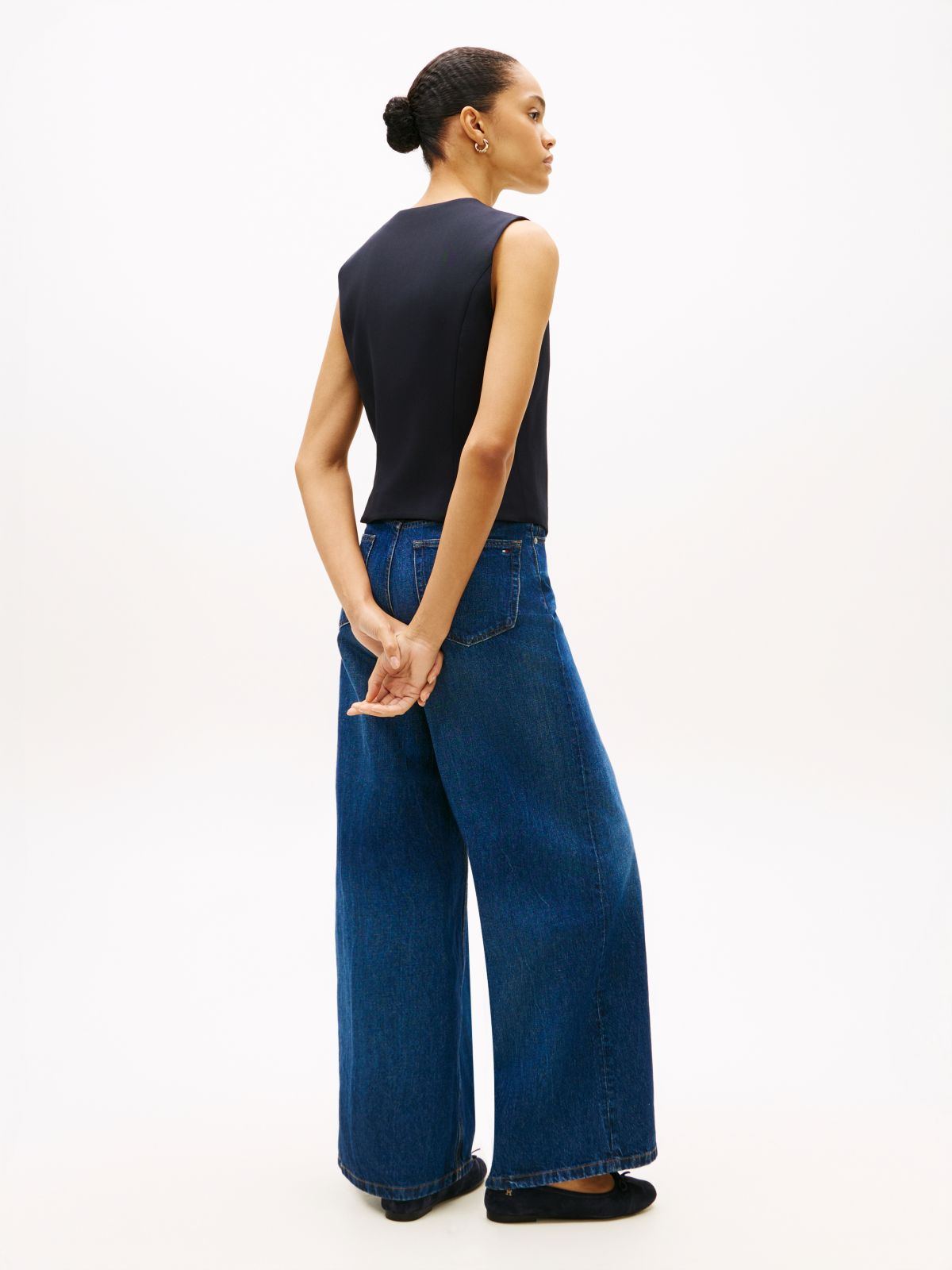 Timeless Wool Blend Gold-Tone Button Waistcoat — Blue