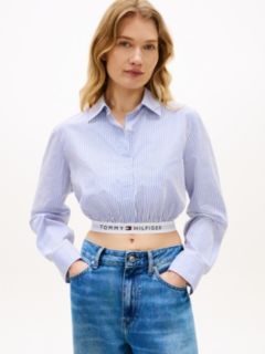 Regular Fit Elasticated Waistband Short Shirt — Blue 1