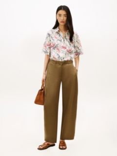 Relaxed Fit Pure Linen Short Sleeve Shirt — Beige 3