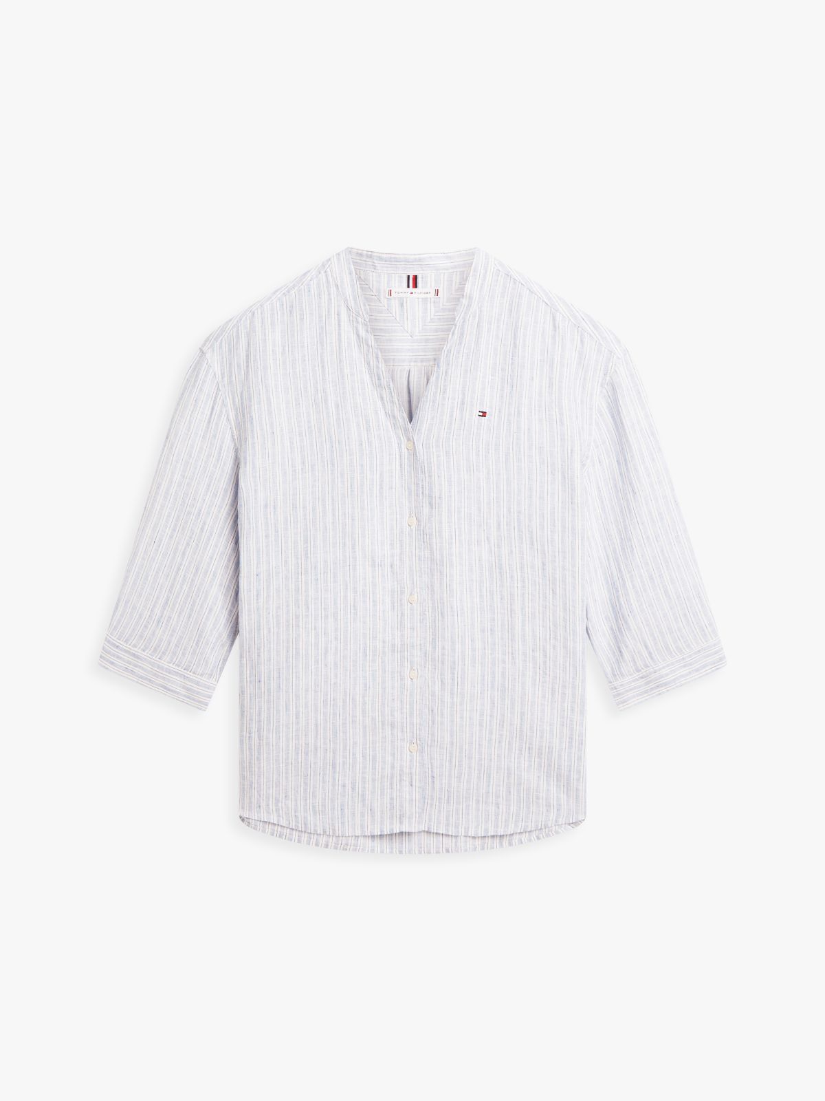 Relaxed Fit Pure Linen Half Sleeve Shirt — Beige