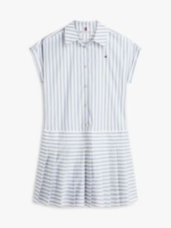 Gold-Tone Button Relaxed Mini Shirt Dress — Beige 5