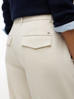 Pleated Barrel Chinos — Beige 3