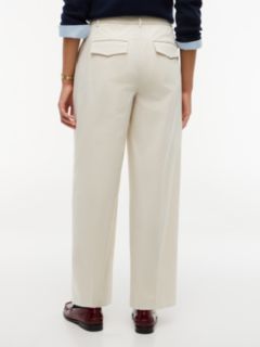 Pleated Barrel Chinos — Beige 4