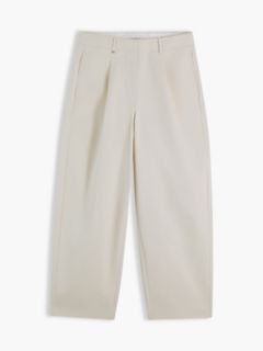 Pleated Barrel Chinos — Beige 5