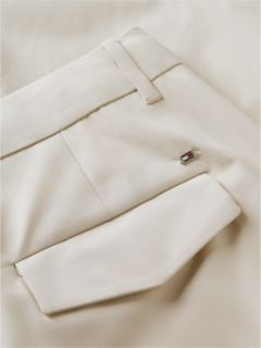 Pleated Barrel Chinos — Beige 6