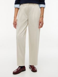 Pleated Barrel Chinos — Beige 1