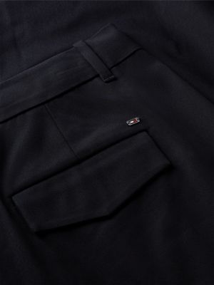 chino à jambe barrel plissé noir pour femmes tommy hilfiger