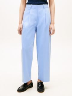 Pleated Barrel Chinos — Blue 2