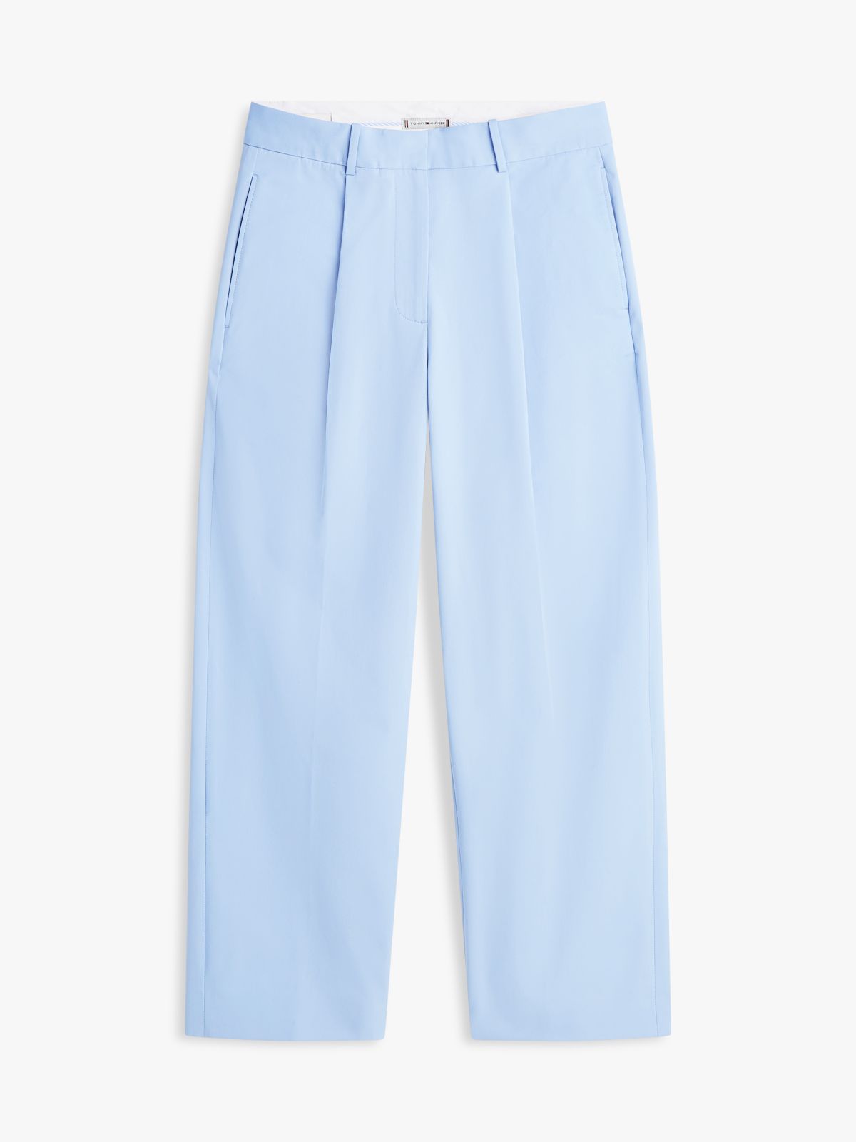 Pleated Barrel Chinos — Blue