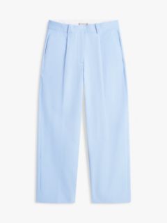 Pleated Barrel Chinos — Blue 5