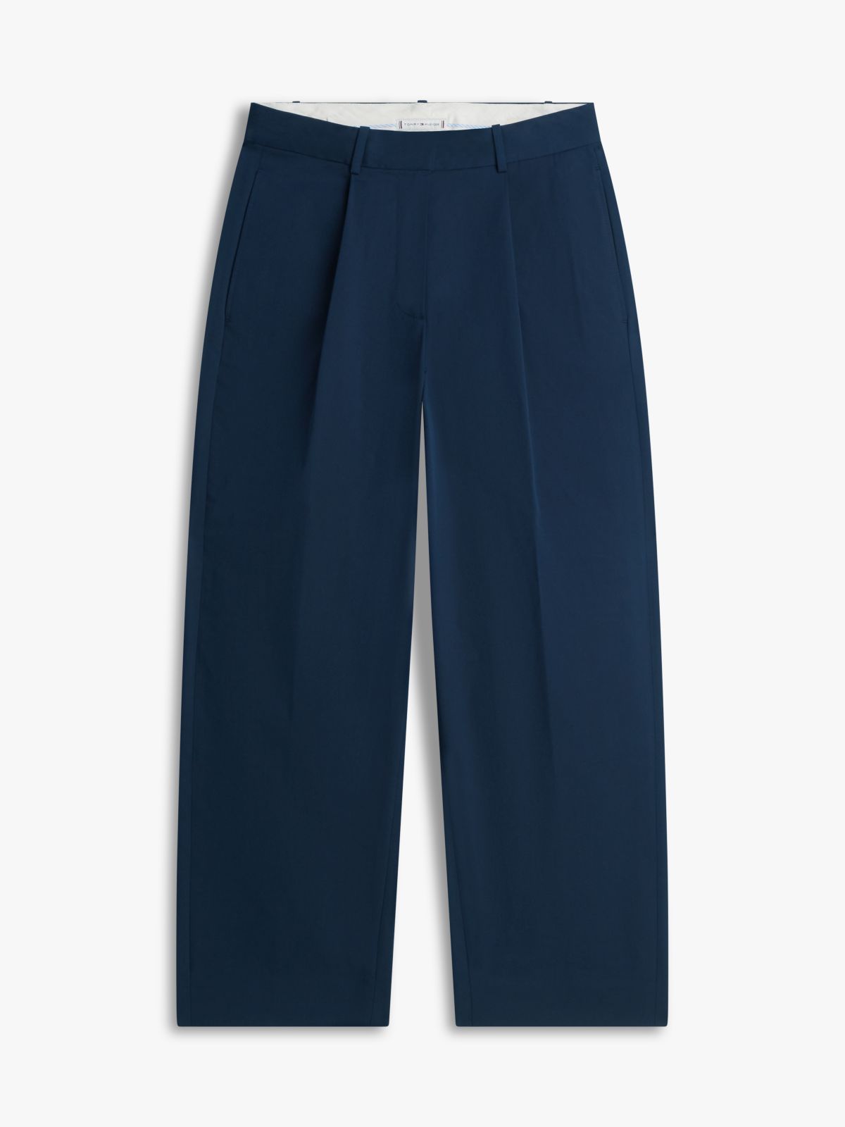 Pleated Barrel Chinos — Blue