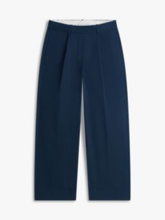 Pleated Barrel Chinos — Blue 5