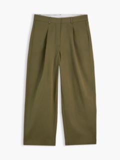 Pleated Barrel Chinos — Green 5