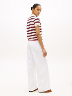 1985 Regular Fit Tie Front Polo Shirt — White 4