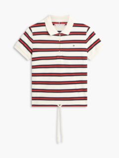 1985 Regular Fit Tie Front Polo Shirt — White 5