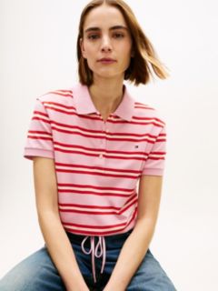 1985 Regular Fit Tie Front Polo Shirt — Pink 2