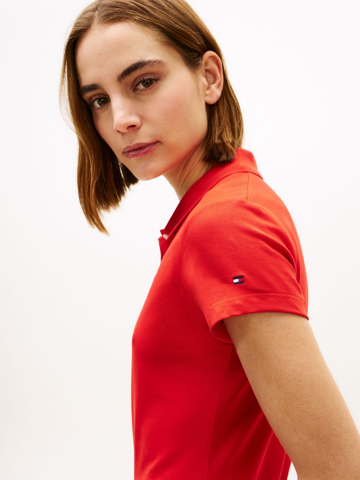 1985 Slim Fit Logo Embroidery Polo Shirt — Orange