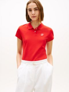 1985 Slim Fit Logo Embroidery Polo Shirt — Orange 1