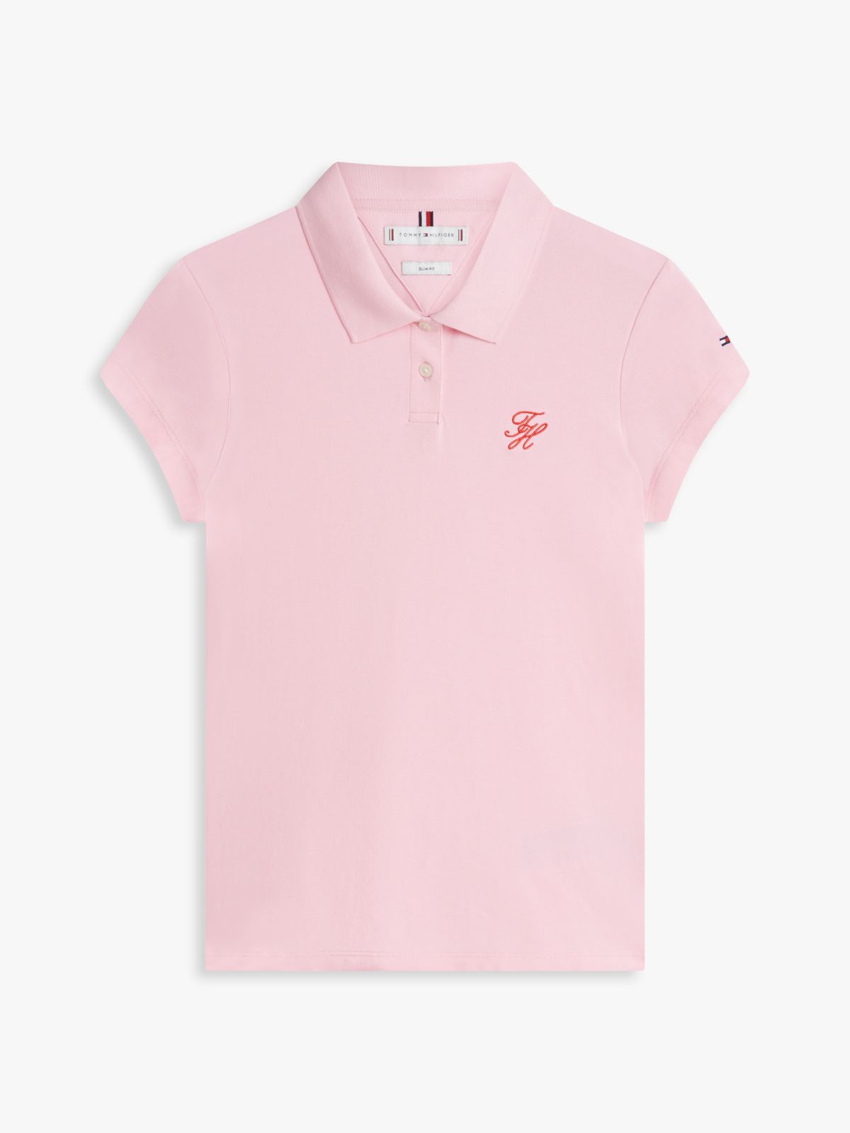 1985 Slim Fit Logo Embroidery Polo Shirt — Pink