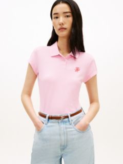 1985 Slim Fit Logo Embroidery Polo Shirt — Pink 1